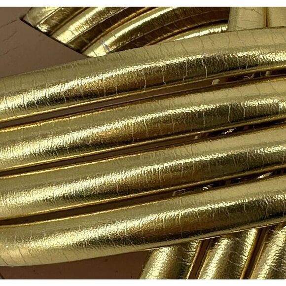 Raye Ziggy Gold Sandals Womens Size 7 Slip On Flats Metallic Open Toe goddess - Picture 11 of 13